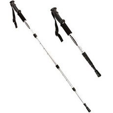 QS Sports 超輕量杜拉鋁一字型登山杖 2入, 銀色