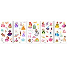 Salrim&Answer Fit夜光紋身貼紙 5種組, 公主朋友, 1組