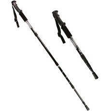 QS Sports 超輕量杜拉鋁一字型登山杖 2入, 黑色