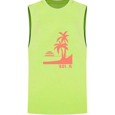 soleil 男士棕櫚樹防曬衣寬鬆無袖上衣