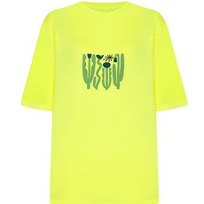 soleil 男士寬鬆植物圖案防磨短袖上衣