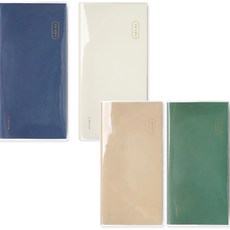 感性風每週計畫本日記4件組, 藍色, 象牙白, 綠色, 米色, 1套