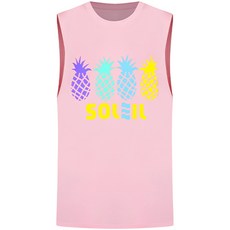 솔레일 남성용 샤벳 파인 루즈핏 래쉬가드 나시 상의