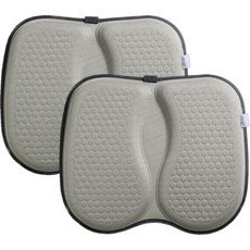 G&Y車用涼感矽膠蜂巢墊坐墊, 涼爽/通風, 淺灰, 2個