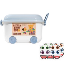 aguard 軟Q安全軟積木 80p + 收納盒 + 貼紙 2p 套組, 混合色