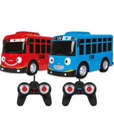 꼬마버스타요 배틀무선카 완구 타요 + 가니 + 조종기 2종 세트, 혼합색상, 1세트