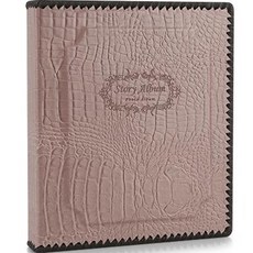 故事相簿 空白黏貼式 中尺寸人造皮革相簿, 25張, 皇家巧克力色