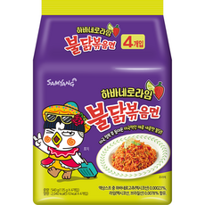 불닭볶음면 삼양 하바네로라임 불닭볶음면 135g, 4개