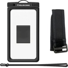 MOLAN CANO 氣墊大型智慧型手機防水袋 + 臂帶 + 頸帶組合, 黑色, 1套