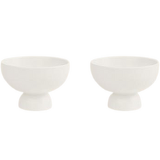 ERATO ST醬料甜點冰淇淋刨冰碗, 2個, 白色