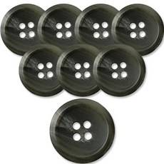 고급 무광 코트 가디건 단추 18mm, 카키각시봉, 8개