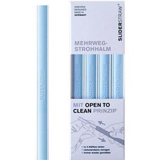 sliderstraw 短版 藍色, 4入, 1個