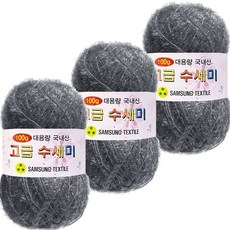 Yarna 大捲菜瓜布編織線 100g, 129灰色, 3個