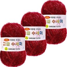 Yarna 大捲菜瓜布編織線 100g, 103深紅, 3個