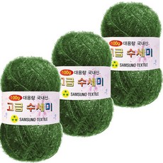 Yarna 大捲菜瓜布編織線 100g, 141綠卡其色, 3個