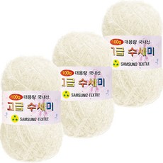 Yarna 大捲菜瓜布編織線 100g, 156 象牙白, 3個