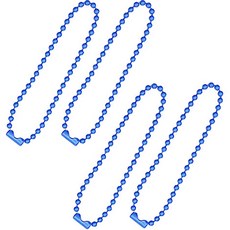 ButtonKing 彩色軍牌鏈, 4個, 藍色