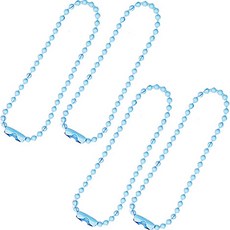 ButtonKing 彩色軍牌鏈, 4個, 淺藍色