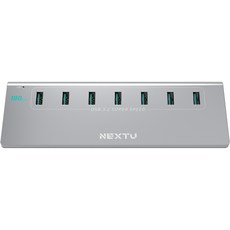 Nextu USB 3.2 GEN2 10G 7埠 附電源 鋁合金 USB集線器 NEXT-337G2-10G, 混合色