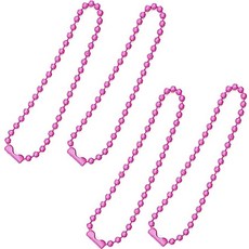 ButtonKing 彩色軍牌鏈, 4個, 桃紅色