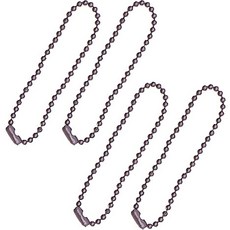 ButtonKing 彩色軍牌鏈, 4個, 深棕色