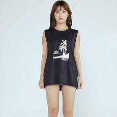 솔레일 여성용 팜트리 래쉬가드 루즈핏 나시