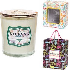 Stefano Candle 標準罐裝蠟燭 170g+金鏡+禮盒+購物袋套組, 混色, 格林格蘭德