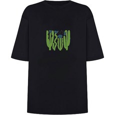 soleil 女款寬鬆植物印花防磨短袖上衣