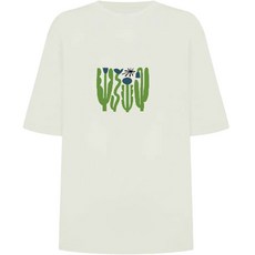 솔레일 여성용 루즈핏 플랜트 래쉬가드 반팔 상의