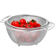 MUDITA 不鏽鋼網狀瀝水籃2件組, 單一顏色