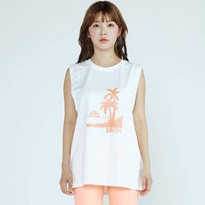 솔레일 여성용 팜트리 래쉬가드 루즈핏 나시