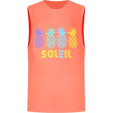 soleil 女款雪酪鳳梨寬鬆剪裁防磨無袖上衣