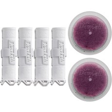 Dewbell 旅行用沉澱物過濾替換濾芯 4入+維他命蓮蓬頭過濾器 2入組, 薰衣草香(蓮蓬頭過濾器), 1組