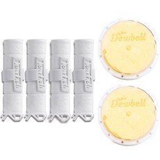 Dewbell 旅行用沉澱物過濾替換濾芯 4入+維他命蓮蓬頭過濾器 2入組, 檸檬柑橘香(蓮蓬頭過濾器), 1組