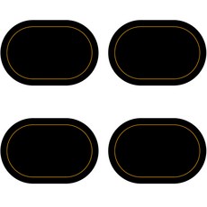 리썬 방수 양면 식탁매트 4p, 블랙 + 쵸콜렛, 45 x 30 cm