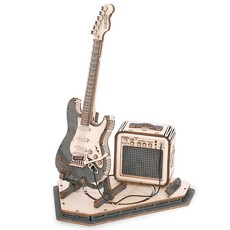 Rolife 若來 組裝 DIY 興趣 立體拼圖 吉他, 混合顏色, 1個