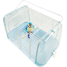 PETZONE 앵무새 소동물 이동장 대형, Blue, 1개