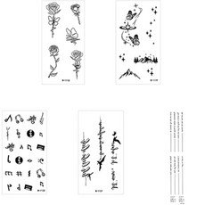 紋身時尚刺青貼紙5件組, W-05, 1套
