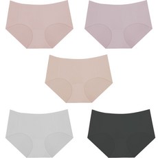 女性粉彩柔軟無痕內褲5件組 Maxi