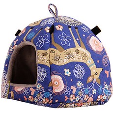 Petflow 幾何圖案溫暖巢穴型半圓小動物躲藏處 M, 1個, 1