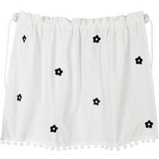 지앤와이 큐티자수 폼폼 햇빛가리개, 검은꽃, 1개