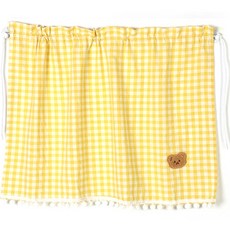 G&Y 格紋熊吸盤式汽車遮陽板, 黃色, 1個