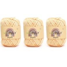 samnamtteugaesil My Poly 編織線 120g, 11 芒果色, 3個