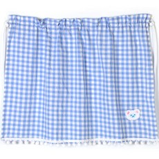 G&Y 格紋熊吸盤式汽車遮陽板, 藍色, 1個