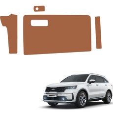 메이튼 차량용 순정 컬러 가죽 글로브박스 스크래치 커버, 기아 쏘렌토 MQ4, 브라운