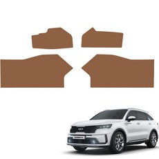 메이튼 스크래치 순정 컬러 가죽 기어사이드커버 SC C570-28, 인디고브라운, 기아 쏘렌토 MQ4