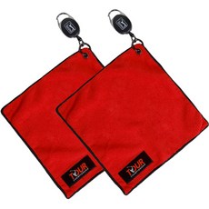 PGA TOUR Championship補丁捲筒毛巾 2入, 紅色