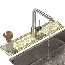 Deisoi Eclly 圖案水龍頭墊 圓形孔 10 x 60 cm, N14, 2個