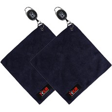 PGA TOUR 錦標賽徽章伸縮扣毛巾 2入, 海軍藍