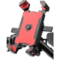 피어니스트 바이크용 휴대폰 거치대 B타입 핸들바형, 레드
